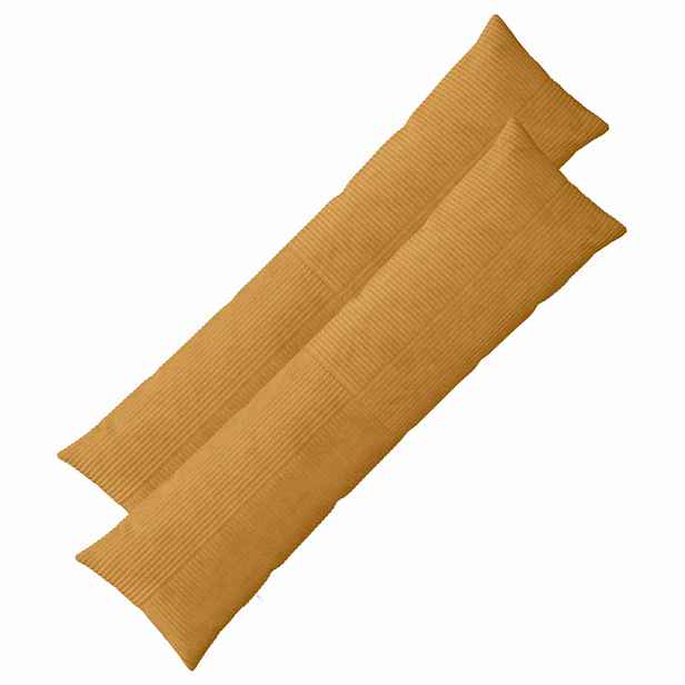 vidaXL Povlak na polštář 2 pcs ALMELO Žlutá 40 x 145 cm manšestr