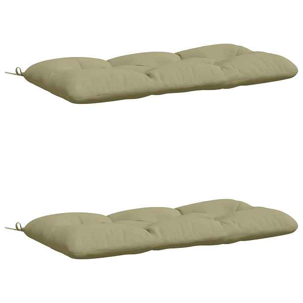 vidaXL Polstry na lavice VIANEN 2 ks 100% polyester Světlá zelená