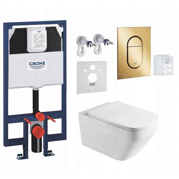 7v1 Sada Wc, Stelaz Grohe Slim Wc Mísa Imprese Tornado Tlačítko