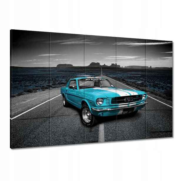 Obrazy 100x70 Modrý Ford Mustang