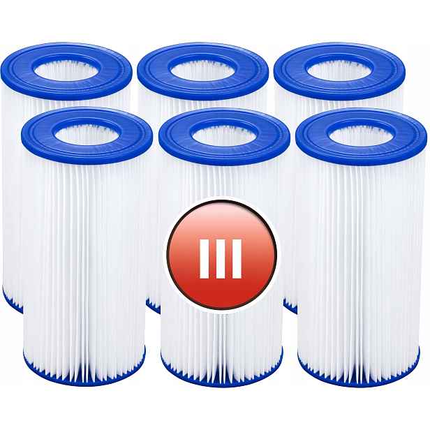 6 x Filtr Typu III Pro Bazénové Čerpadlo Bestway 58012