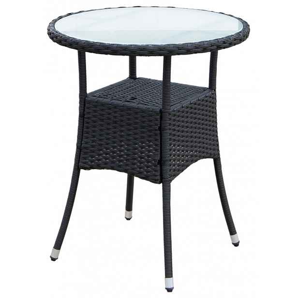 Kulatý zahradní stolek Alford, 60 cm, černý