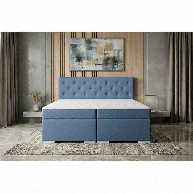 MID.YOU POSTEL BOXSPRING, 180/200 cm, modrá