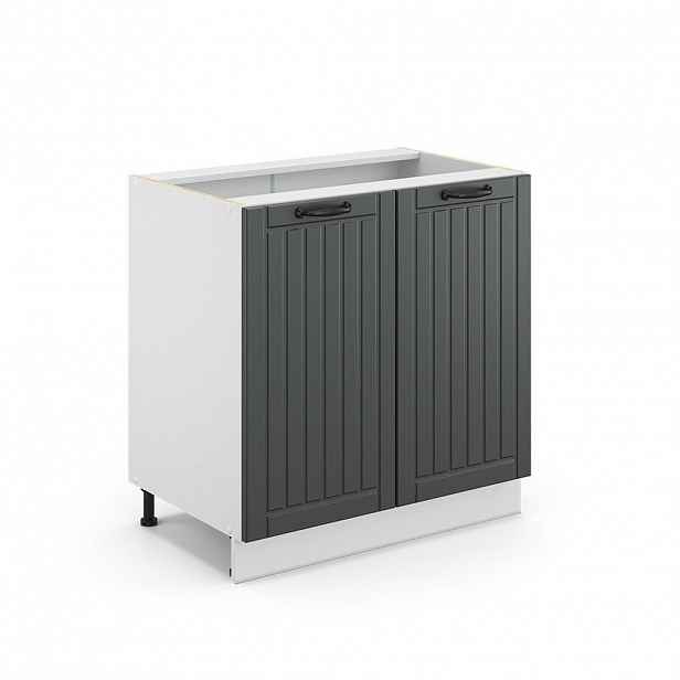 Vicco SPODNÍ SKŘÍŇKA KUCHYŇSKÉ LINKY Fame-Line, Tmavě šedá/Bílá, 80 cm bez pracovní desky