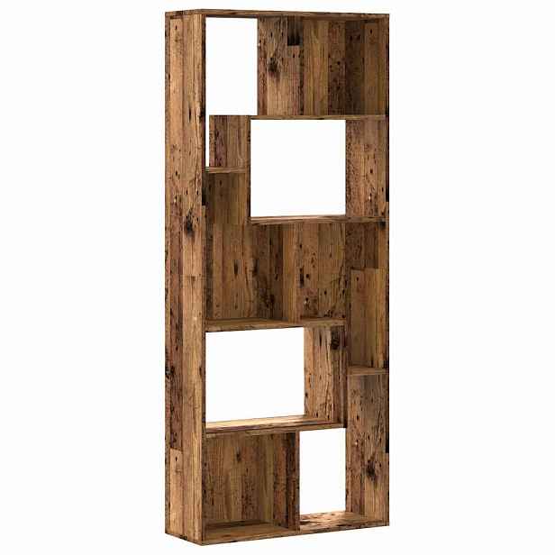 vidaXL Knihovna old wood 67 x 24 x 161 cm kompozitní dřevo