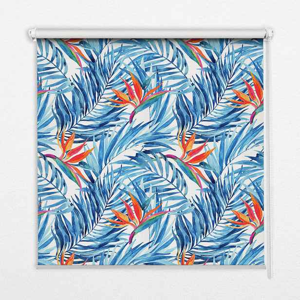 TULUP VNITŘNÍ roleta - okenní roleta - roleta - 60x140 cm - Modré listy