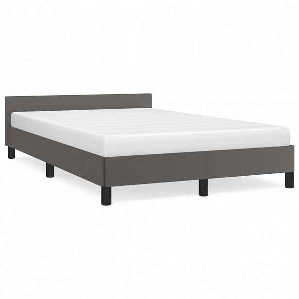 vidaXL Rám postele bez matrace šedý 120x190 cm umělá kůže