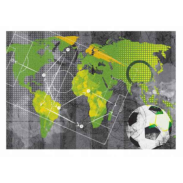 Fototapeta Mládežnický Míč Mapa Graffiti 254x184