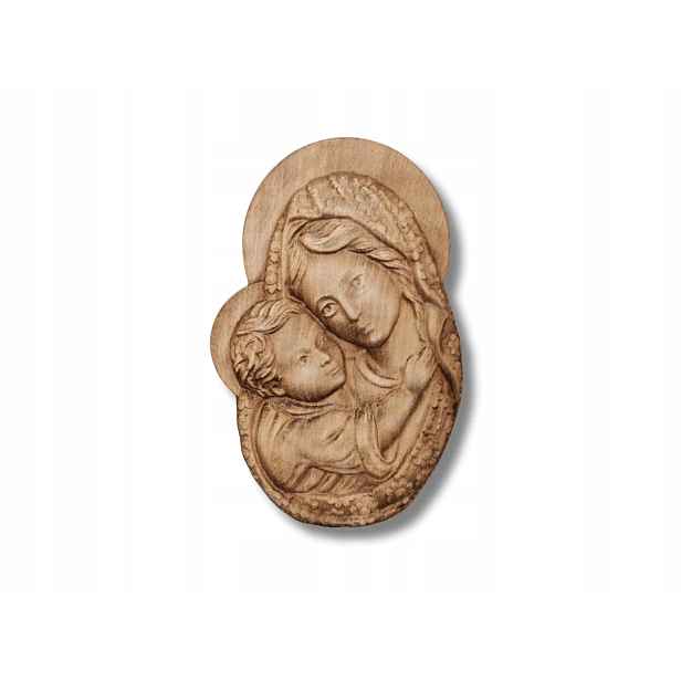 Maria s Ježíškem 100 cm, reliéf, dřevěná suvenýrka, kněz