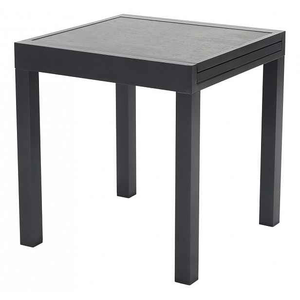 Rozkládací zahradní stůl Tony 72x72 cm, antracit/imitace betonu