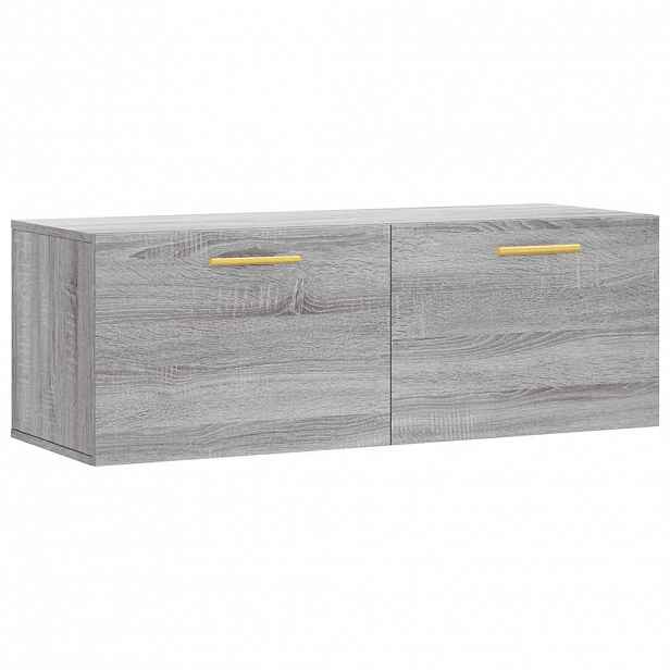 vidaXL Nástěnná skříňka šedá sonoma 100x36,5x35 cm kompozitní dřevo