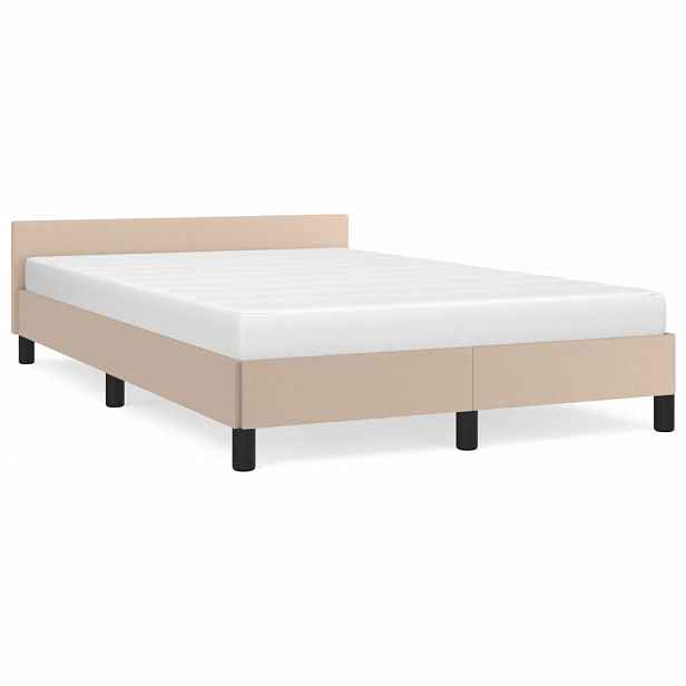 vidaXL Rám postele bez matrace cappuccino 120x190 cm umělá kůže