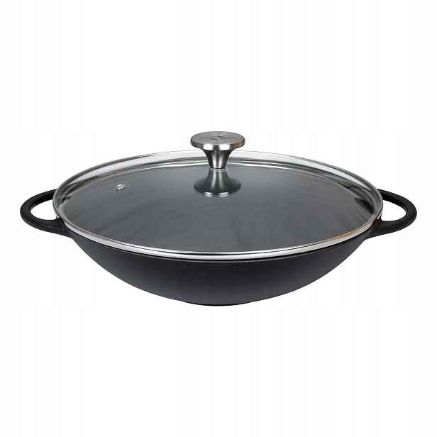 Küchenprofi Provence Wok s poklicí, 30 cm, černá