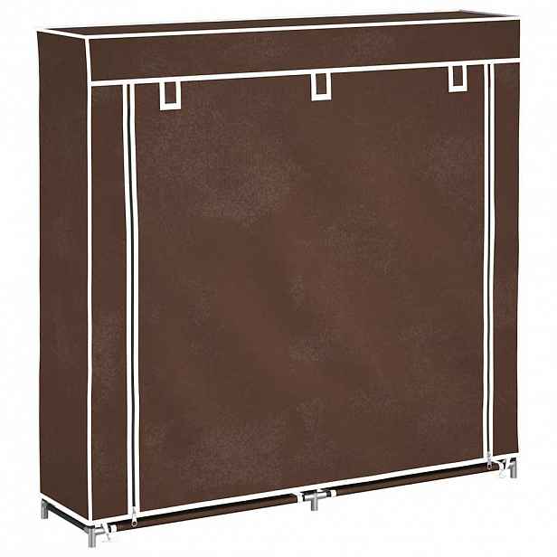 vidaXL Látkový botník s potahem 45 x 150 x 176 cm hnědý