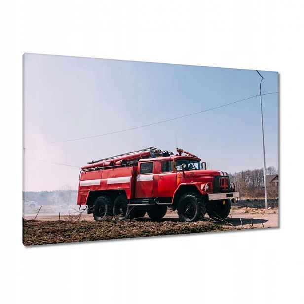 Obrazy 120x80 Červený hasičský vůz