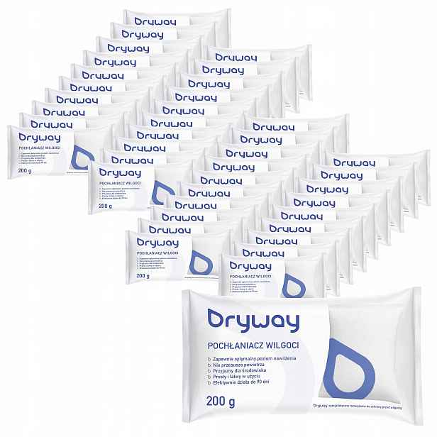 Náplně Dryway 200 g 40 ks do pohlcovače vlhkosti vyměnitelné, bez zápachu