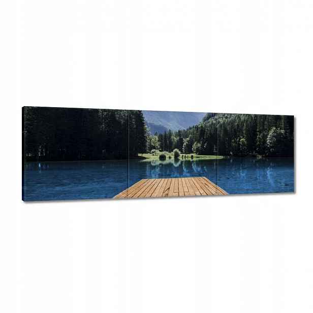 Obrazy 120x40 Dřevěný most v horách