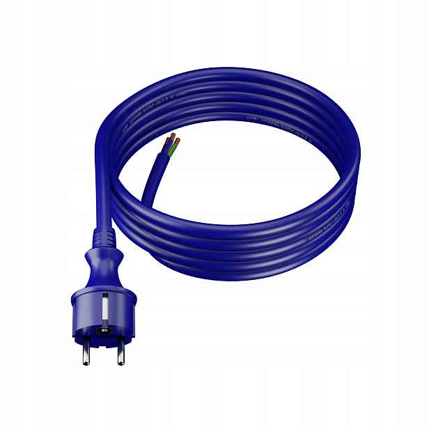 Připojovací kabel 3 m s přímou zástrčkou 250 V 16 A 3x2,5 mm² IP44 H07BQ-F
