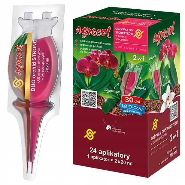 24xKroplovka Hnojivo 2v1 pro orchideje Duo Orchid Strong Agrecol 40 ml