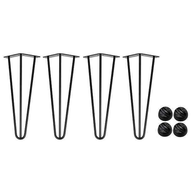 Nábytková noha Hairpin 3 tyče Černá h=457 mm 4ks