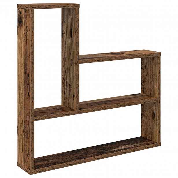 vidaXL Nástěnná polička Staré dřevo 60 x 11 x 60 cm Kompozitní dřevo