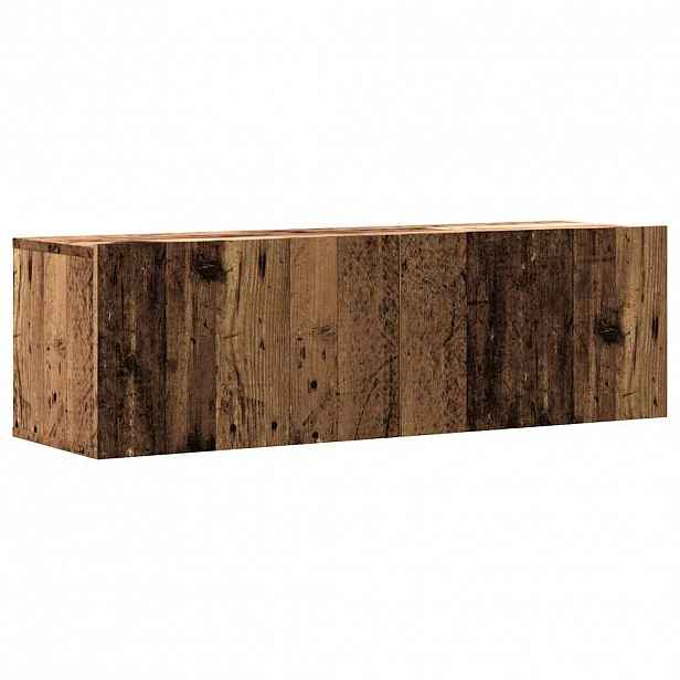 vidaXL Nástěnná TV skříňka old wood 100 x 30 x 30 cm kompozitní dřevo