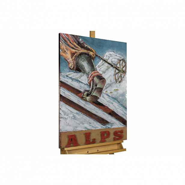 KUNSTLOFT KOVOVÝ OBRAZ ALPSKÉ VZRUŠENÍ, 60/90 CM