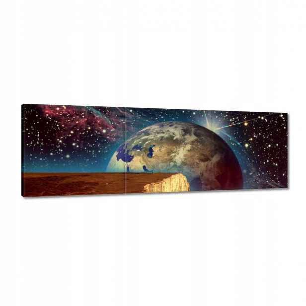 Obrazy 120x40 Planeta za útesem