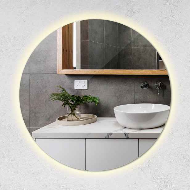 TULUP ZRCADLO Kulaté 50 cm LED 3000K