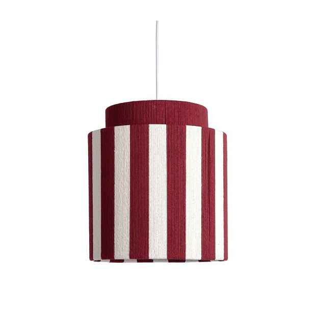 Červené/bílé provazové závěsné svítidlo ø 30 cm Vienna Stripes – Leitmotiv