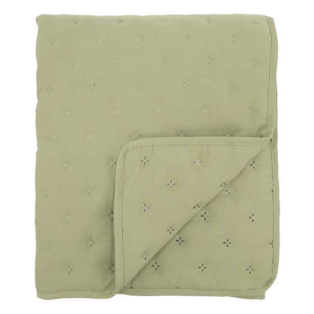 Měkká zelená prošívaná deka / přehoz Aix Soft – 180*130 cm Chic Antique