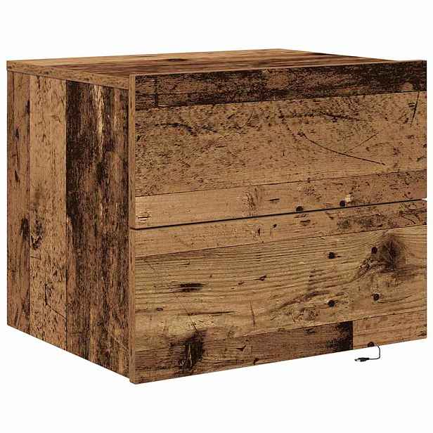 vidaXL Noční skříňka Staré dřevo 50 x 39 x 41 cm Kompozitní dřevo