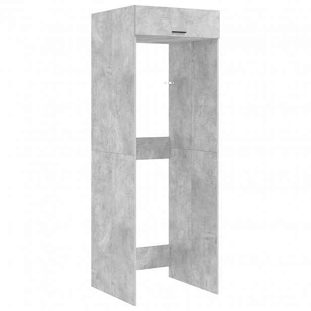 vidaXL Skříň na pračku s úložištěm Betonově šedá 67,5 x 68 x 200 cm