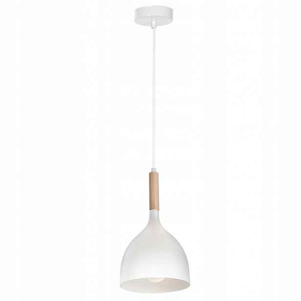 Bílá závěsná lampa Noak Wood 1194 Luminex