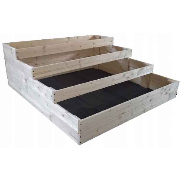 Boxy Na Zeleninovou Zahradu Patrová 120x120x45 Bylinkový Záhon 4 Patrová, Vysoká