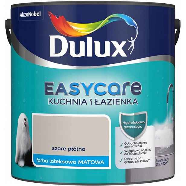 Dulux Barva Easycare Kuchyň A Koupelna 2,5L Šedé Plátno