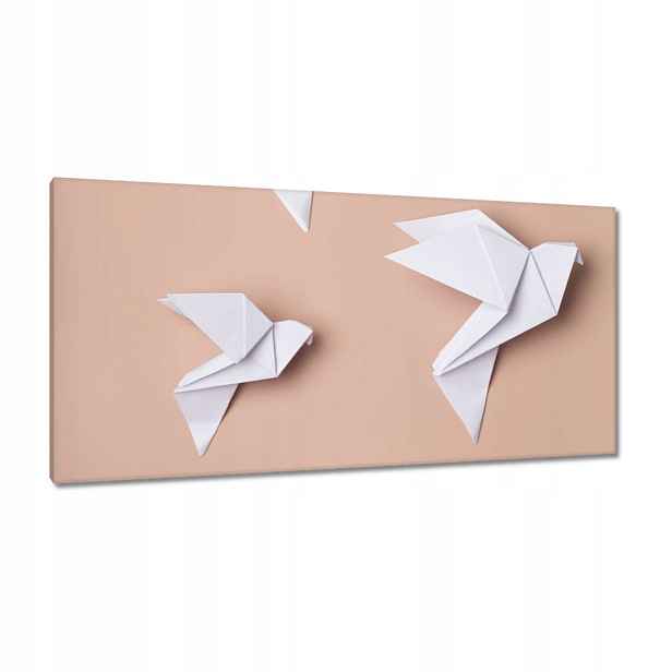 Obrazy 115x55 Origami bílá holubice