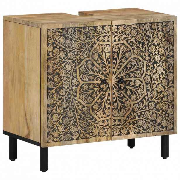 vidaXL Koupelnová skříňka pod umyvadlo 62x33x58 cm masivní mangovník