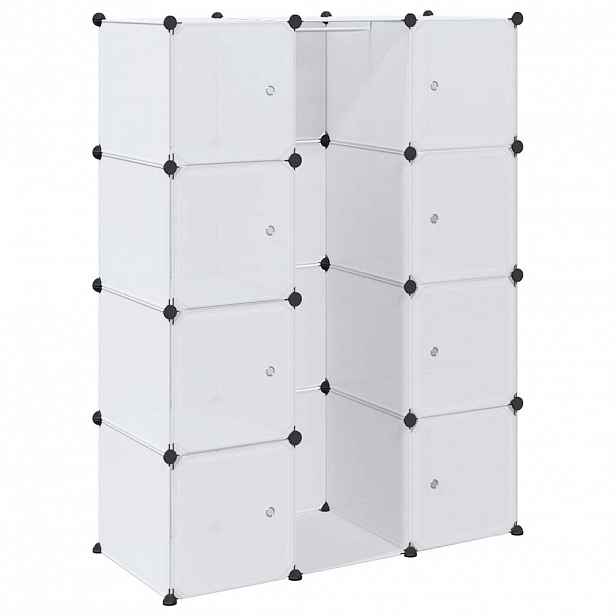 vidaXL Modulární skříň s 9 přihrádkami 109x36,5x143 cm bílá