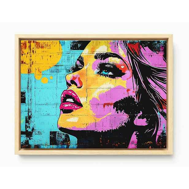 Obraz Rám Americký Box Zeď Cihlová Zeď Graffiti Street Art Žena 80x60