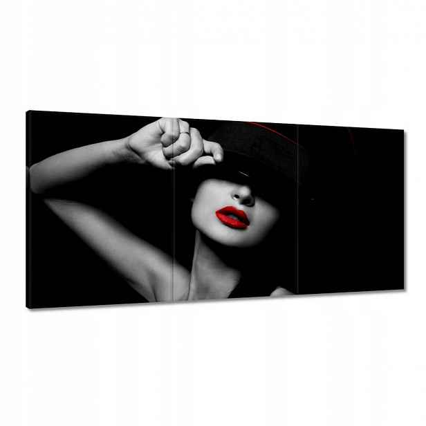 Obrazy 120x60 Červené rty Rtěnka