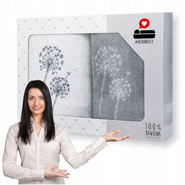 Komplet Ručníků sada na Dárek v krabičce 70x140 koupelových boxů, 2 ks Luba