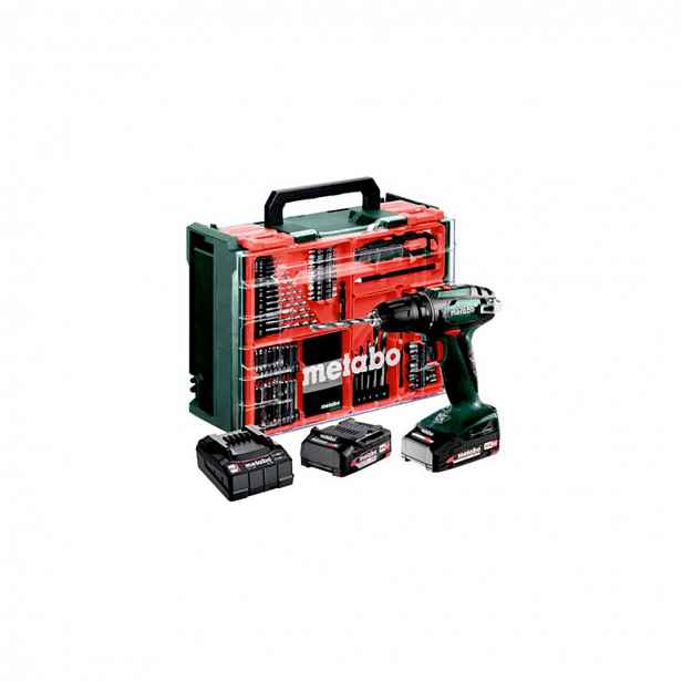 Metabo - 18V AKU vrtací šroubovák BS 18 Set, s příslušenstvím, 2x aku 2,0 Ah Li-Power, nabíječka 602207710