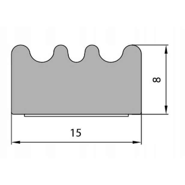 Samolepicí Těsnění Černá Garáž 15 x 8 50 m