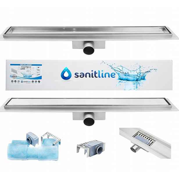 Sanitline Lineární odtok Ceramik 90 cm 2 v 1 Pod Dlažbu Nebo Hladký