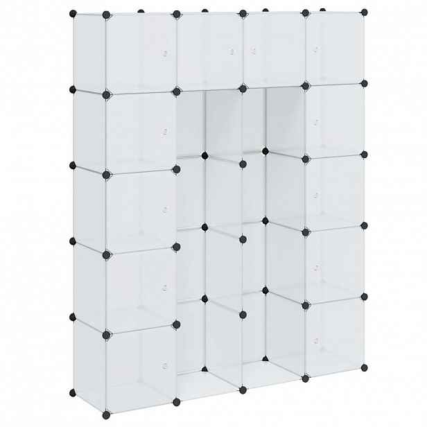 vidaXL Modulární skříň se 14 přihrádkami bílá 37 x 146 x 180,5 cm