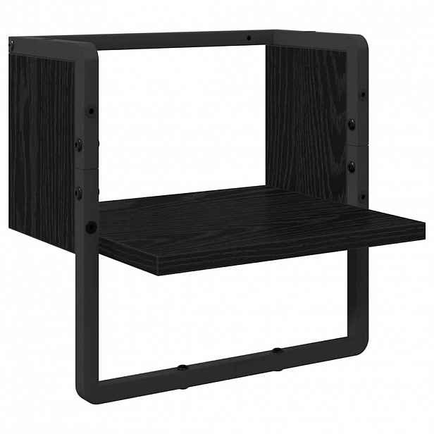 vidaXL Nástěnná polička Nástěnná montáž Černý dub 30 x 25 x 30 cm