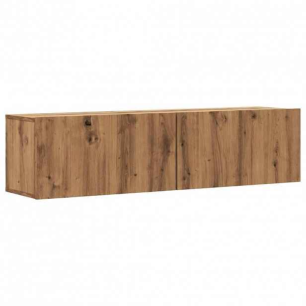 vidaXL Nástěnná TV skříňka dub artisan 120x30x30 cm kompozitní dřevo