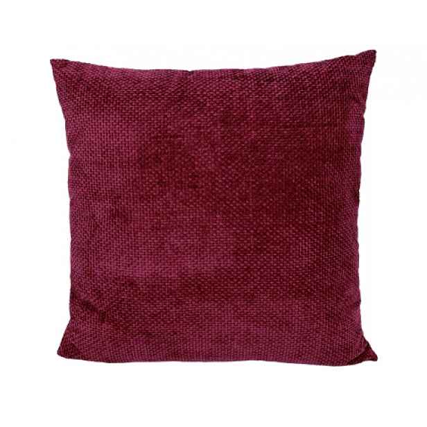 Dekorační polštář Chenille Cross 60x60 cm, červený