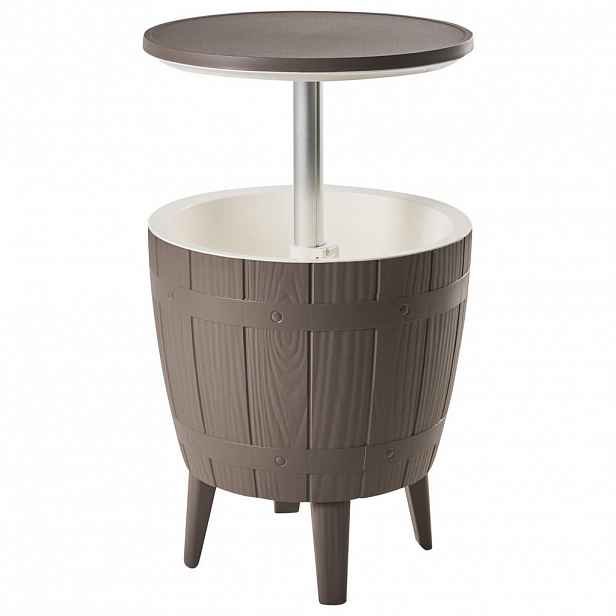 Beliani CHLADICÍ BAR 49/49 cm Taupe Silg